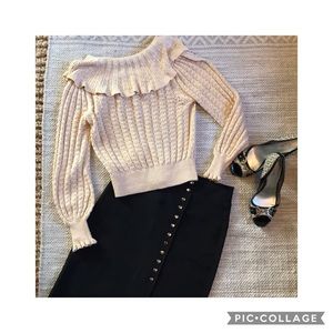 Rampage Snap Front Black Pencil Skirt